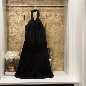 Aritzia TEN “Roulette” Black Halter Romper – Size 4 – NWT